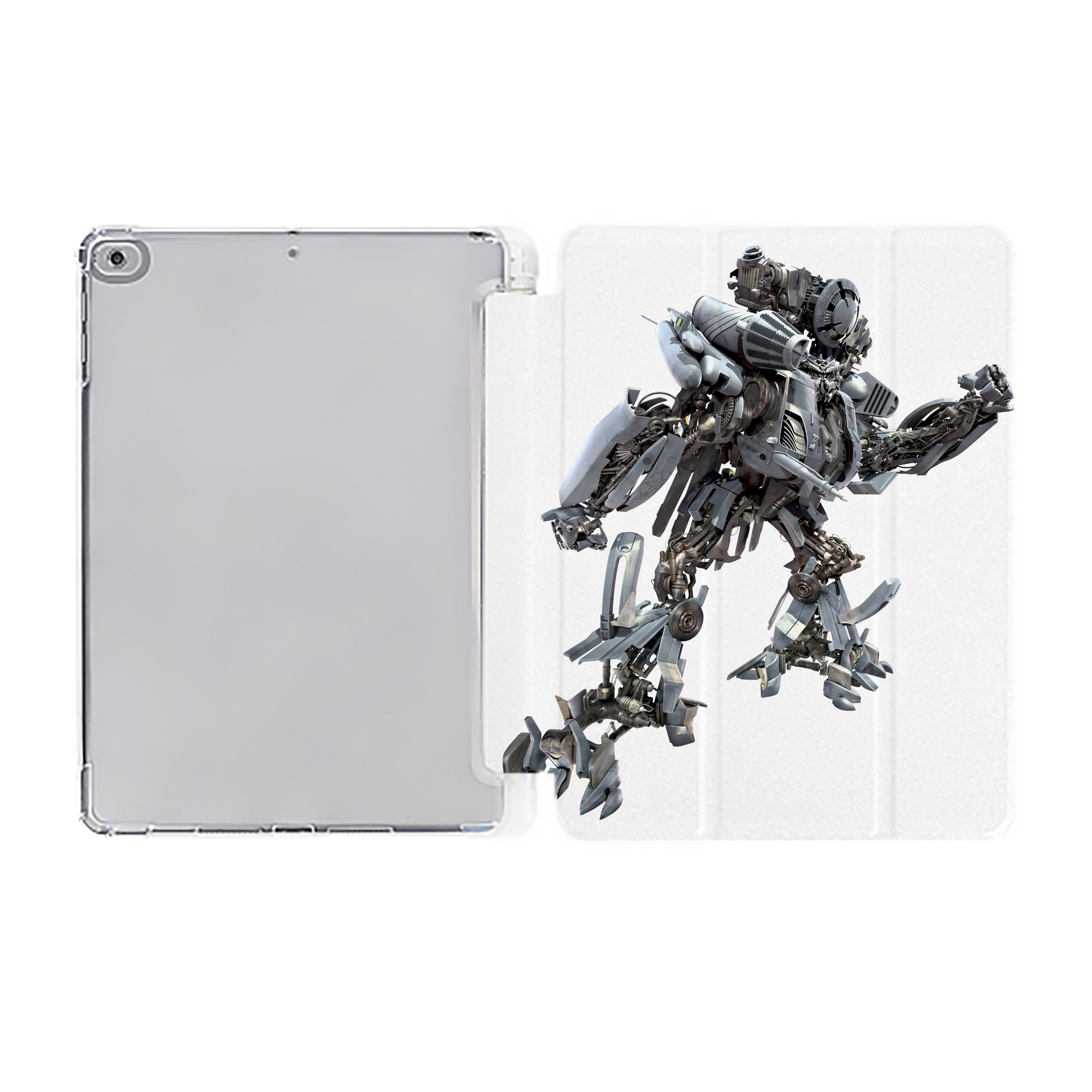 （画像用） Transformers トランスフォーマー IPad ケース ペン収納付き 三つ折りスタンド PUレザー×シリコン 対応機種9.5/10.5/10.9インチ
